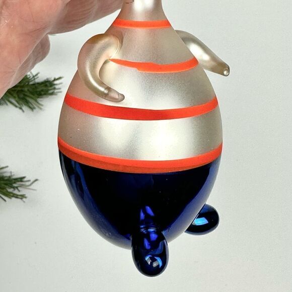 Mouth Blown Italy Hand Painted Glass Christmas Ornament Clown With Big Nose - Picture 6 of 10